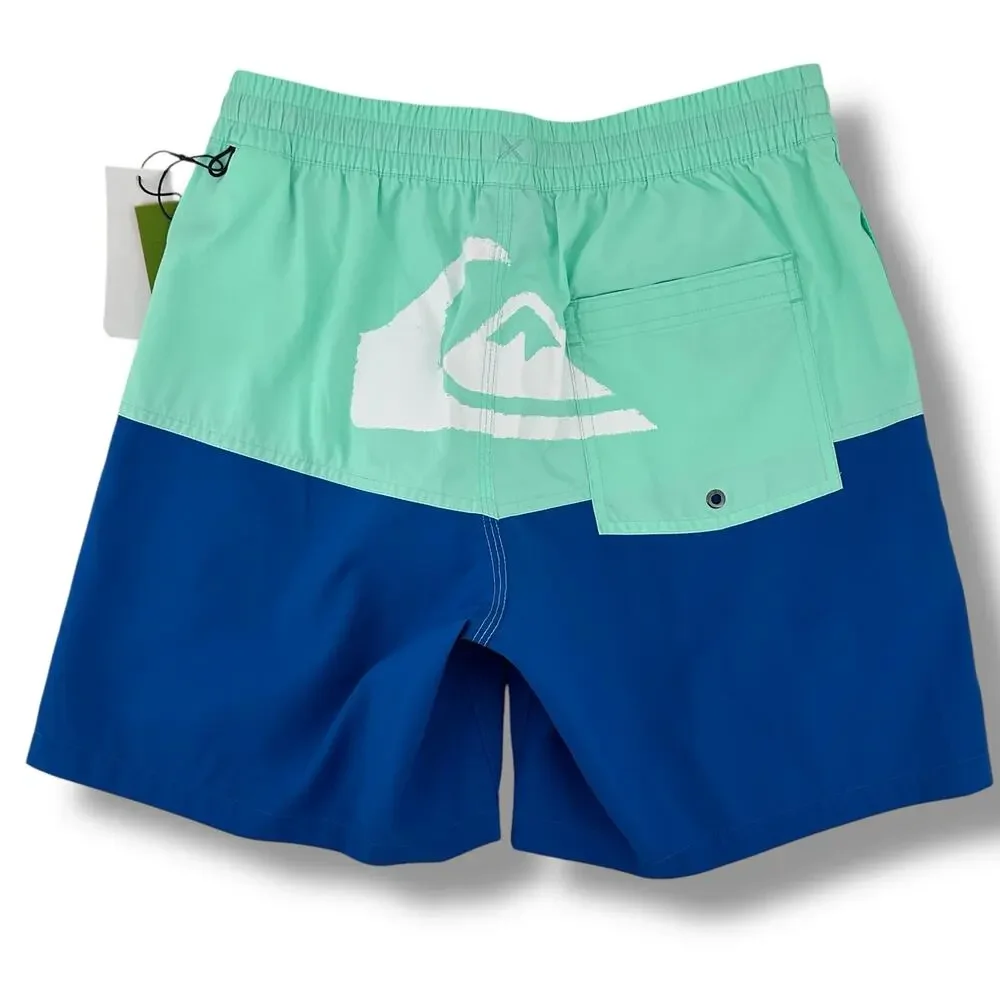 Quiksilver Butt Logo Volley Swim Trunks Shorts Mens Size Small